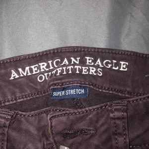 American eagle maroon skinny jeans